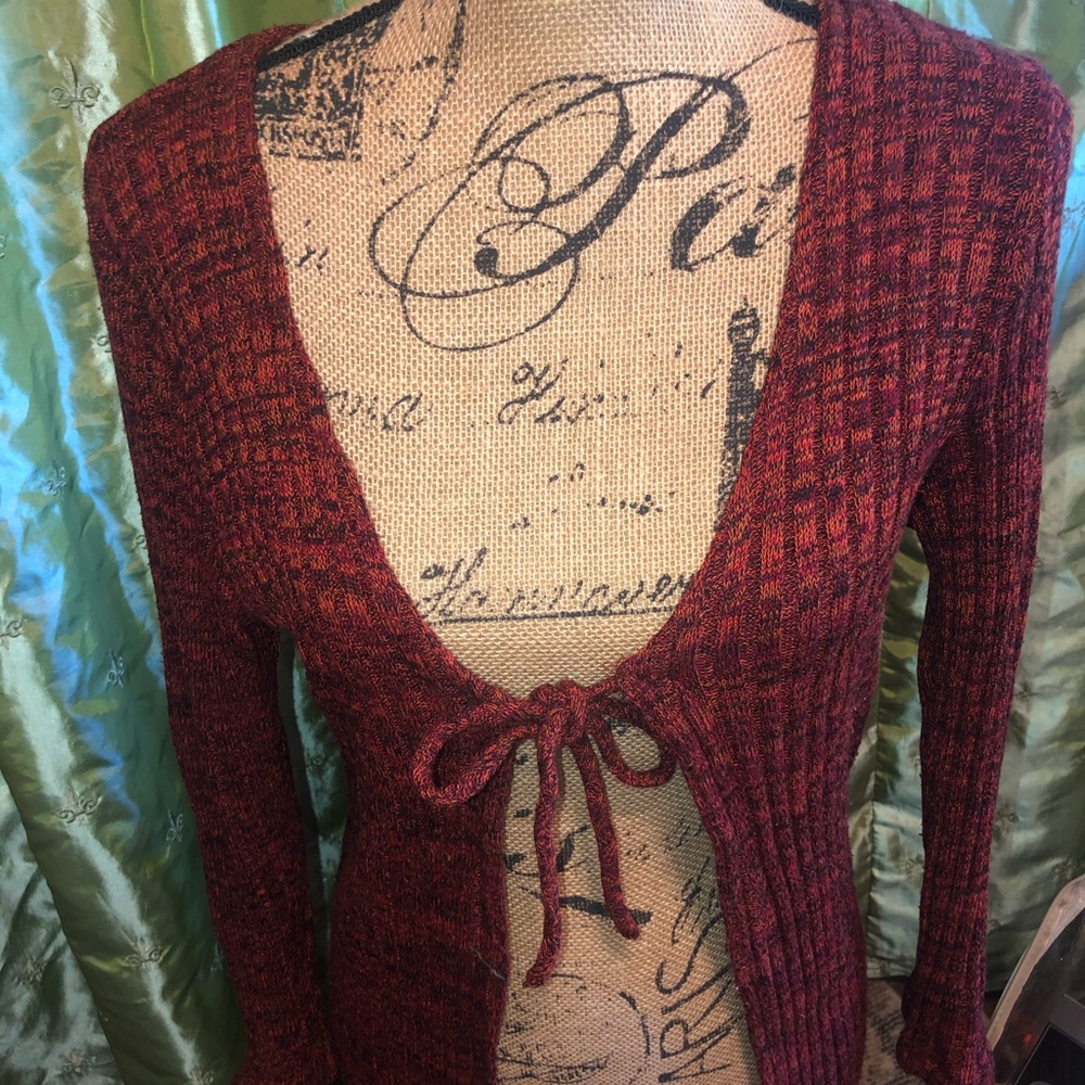 Tie in front long  sleeve cardigan 💕